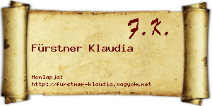 Fürstner Klaudia névjegykártya